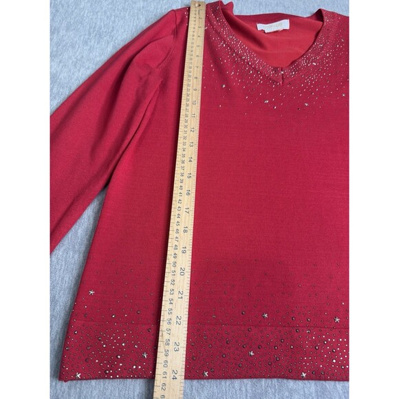 cocobleu sweater Red With Sparkling Gold Size L - Picture 5 of 9